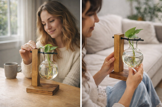 Wooden Vase Propagation Stand