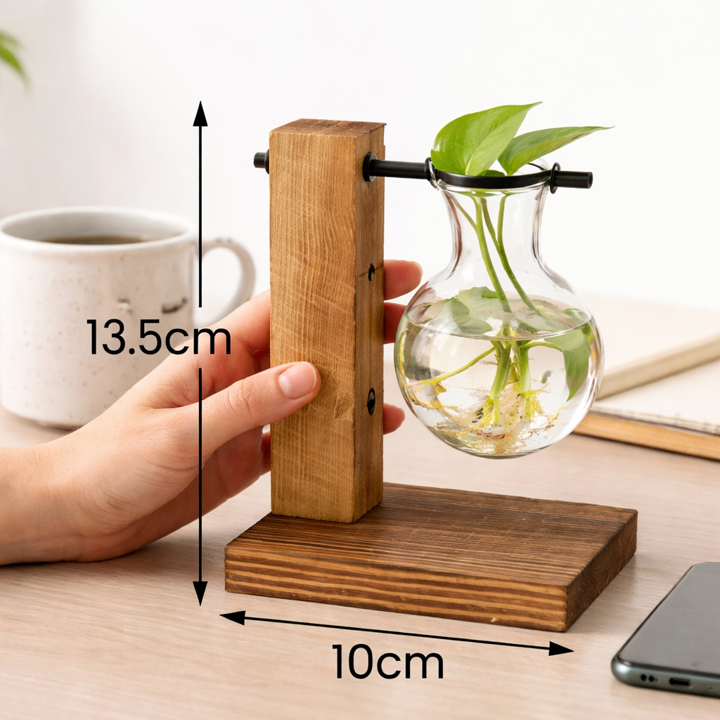 Wooden Vase Propagation Stand
